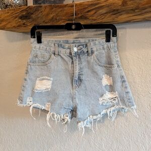 Distressed Denim Women Shorts